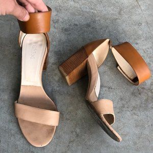 Chic leather block heel Chloé summer sandals